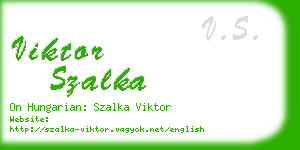 viktor szalka business card